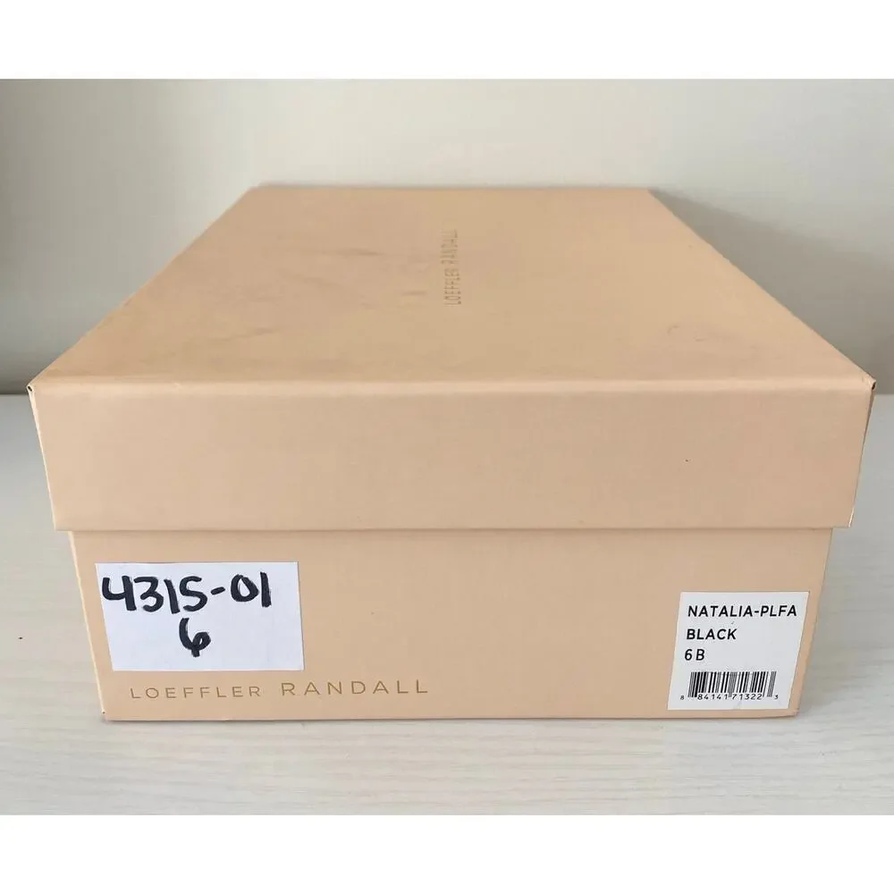 Loeffler Randall Natalia Black Silk Bow Pleated Platform Heel Sandals 6 NWT